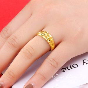 Simulated Gold Wedding Ring Long-lasting Plated Gold