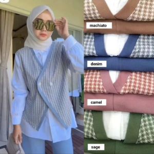 SETELAN KNITE MIX KATUN FIT TO XL / SETELAN MUSLIM KEKINIAN CANTIK BANGET
