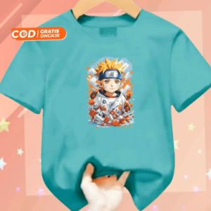 Kaos Atasan Bergambar Anak Cewek/Cowok Usia 1-12 Tahun Naruto Lengan Pendek