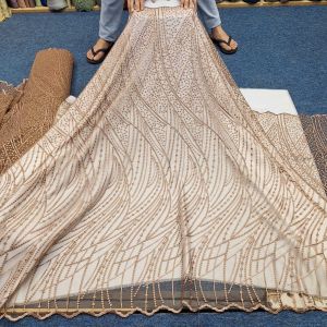 (COD) Kain Tulle Salur | New Desain | Motif Simpel | Kebaya Modern | Kain Meteran