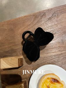 จินมุก เครื่องประดับผมผ้ากำมะหยี่ โบว์ผีเสื้อ น่ารัก ผลิตในประเทศ เครื่องประดับผมสำหรับผู้หญิง เครื่องประดับผมแบบคลัตช์