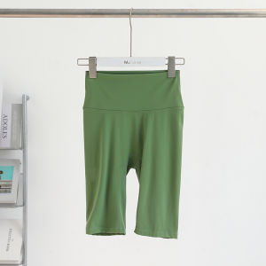 High-Waist Slim Fit Sports Shorts Womens Summer Thin Yoga Pants Abdomen Lifting Butt Enhancing Five-Quarter Length