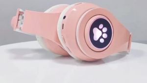 Bayar Ditempat B39/P47 LED Bluetooth Cat Headphone Bluetooth 5.0 Headset Noise Cancelling Wireless Headphones With Mic HiFi Stereo Ear Headphones For Kid Gift PC Laptop Computer Gaming Accessories