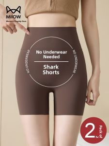 miiow | Ice Silk Three-Quarter Sharkskin Yoga Fitness Shorts Women Summer Outdoor Wear High Waist Briefs Optional Breathable Safety Shorts
