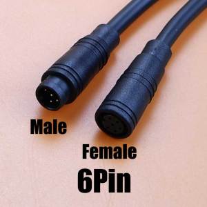 M6 M8 Waterproof Wire 2/3/4/5 Pin Core 6mm 8mm Male Female Connector Julet Sensor Electric Bicycle Butt Joint Plug DIY Cable