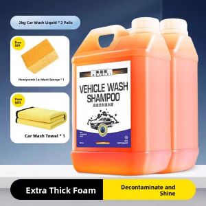 MONLEYTA | Car Wash Soap High Foam No Rinse Brush Car Cleaning Agent Strong Stain Removal Sponge Water Wax For Auto Vehicle