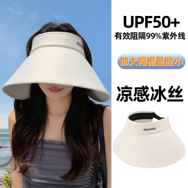 Ice%20Silk%20Womens%20Summer%20Wide%20Brim%20Sun%20UV%20Protection%20Cycling%20Outdoor%20Face%20Covering%20Empty%20Top%20Cap%20Breathable%20Hat%20-%20Image%205