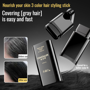 Gentle Nourishing Hair Dye Stick Waterproof Sweatproof Gray Hair Covering Miracle Tool Natural Toothed Comb Hair Stick