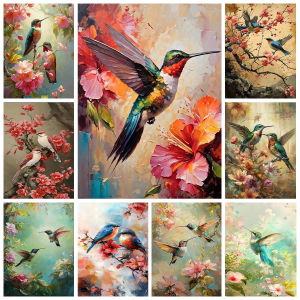 DIY Digital Oil Painting Bird Colorful Hand-painted Adult Gift Suitable for Birthday Gifts Home Wall Decoration