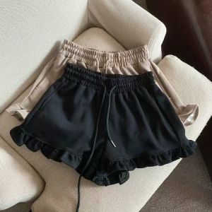 Girls Summer Drawstring Sport Shorts Elastic High Waist