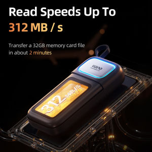 Llano High-Speed Memory Card Reader USB 4.0/3.1 Type-C Adapter SD/TF Dual-Slot Data Transfer Memory Card Reader Multi-function All-in-One SD/TF Card Storage Case