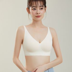 Bra for Women Push-Up Lace Wireless Seamless High Elasticity Back Hook Closure Skin-Friendly Ladies Underwear