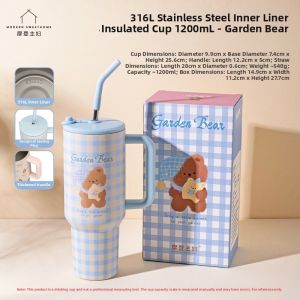 MODERN SWEETHOME | Fashionable Large Capacity Insulated Straw Cup Birthday Gift