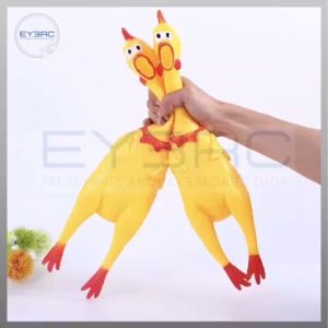 Pet Chew Toy Squeaky Chicken - Durable Non-Toxic Material for Dogs & Cats - Safe & Fun Chewing Toy