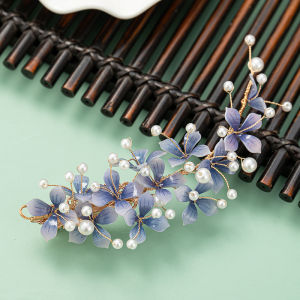 Chunyixuan Classical Gentle Elegant Hydrangea Soft Hairpin Daily Matching Han Chinese Clothing Cheongsam Hairpin Headdress Chinese Ancient Style Back Pressure