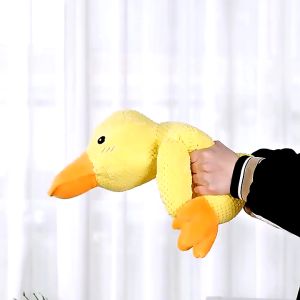 SKISOPGO Plush Dog Toy Durable Calming Duck Shape Sound-Emitting Entertainment  Dog Fun Interactive Chew Toy