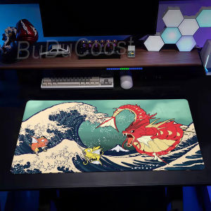 Bandai | Mouse Pad XXL Gamer Anime P-Pokemon Gyarados Mousepad Non-slip Pc Keyboard Desk Mouse Mat Gaming Rubber Carpet Laptop HD Playpad
