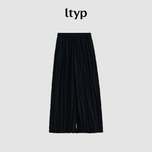 Linen Textured Flowy Wide-leg Trousers