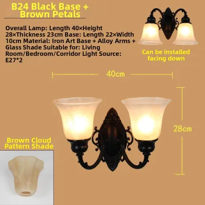 American Vintage European Style Iron Wall Light