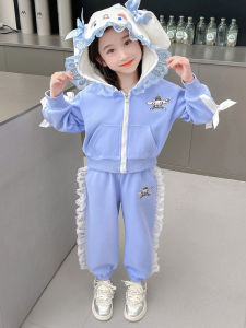 ชุดเดรสฤดูใบไม้ร่วงสำหรับเด็กผู้หญิง แจ็คเก็ตมีฮู้ดพร้อมลายสก็อต ชุดเดรสฤดูใบไม้ร่วงและฤดูใบไม้ผลิ เสื้อผ้าเด็กที่น่ารักและทันสมัย ​​เสื้อผ้าเด็ก