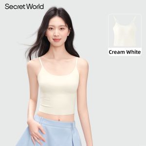 Secret World | Slimming Spaghetti Strap Top Bra Integrated Padded Camisole