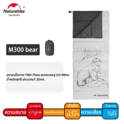 NatureHike | ถุงนอน Naturehike รุ่น M Series แบบทรงซองจดหมาย น้ำหนักเบาพิเศษ กันน้ำ กันลม ขนาด 1.3~6.1 ℃ อุปกรณ์ตั้งแคมป์และเดินป่า 2026