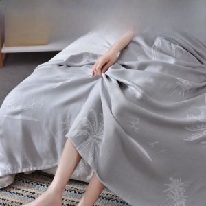 ผ้าห่มผ้าขนหนูบางฤดูร้อนผ้าห่มแอร์ผ้าห่มสำหรับนอนหลับกลางวันผ้าไหมน้ำแข็งผ้าห่มผ้าฝ้ายไผ่สำหรับเด็ก ผ้าห่มผ้าฝ้ายไผ่แบบบาง