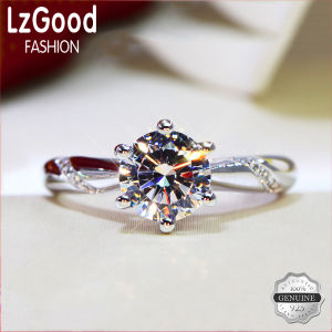 PT950 mạ bạch kim Giả D-Cấp carbon cao Moissanite Vòng Cổ Điển Micro-dát tám trái tim Và tám mũi tên Sáu Nhẫn móng vuốt Cho Phụ Nữ