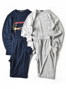 Washed Pure Cotton Long Sleeve American Style Casual Print round Neck Autumn Clothes Home Clothes Warm Set for Men