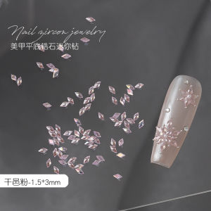 Mini Nail Art Zircon Flat Bottom Ice Transparent Snowflake Diamond Decorations for Nails Comfortable High Gloss Nail Decorations