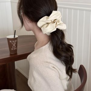 Ultra-Large High-End Leather Hair Ties Womens Fashionable Hair Bands Hair Accessories Hair Ornaments Korean Style Fresh out