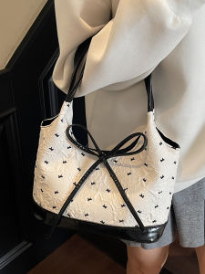 Túi Xách Nữ Thời Trang Phong Cách Ngọt Ngào Có Nơ Bướm Túi Đeo Vai Đơn Dưới Cánh Tay Túi Xách Nhỏ Túi Xách Mềm Mại Mùa Hè 2025