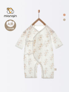 เสื้อผ้าเด็กผ้าฝ้ายลายผีเสื้อฤดูร้อน เสื้อผ้าเด็กแรกเกิดบาง เสื้อผ้าเด็กแรกเกิดแบบสวมแขนยาวสำหรับเด็กชายและเด็กหญิง