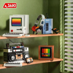 JAKI | Vintage Electronic Game Console and Typewriter Building Blocks Gift