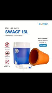 Bình lọc nước uống trực tiếp SWACF 16L CWFLT Nano bạc lõi lọc 7L công suất 25.000L giữ khoáng chất