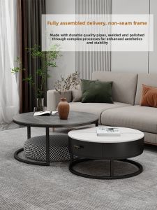 OUQI | Modern Simple Luxury Round Coffee Table
