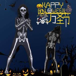ชุดคอสเพลย์สKELETON HALLOWEEN สำหรับเด็ก ชุดเต้นรำ ชุดปาร์ตี้ ชุดแต่งหน้า ชุดกระดูกสัตว์ ชุดแฟชั่น ชุดเด็ก ชุดการแสดง