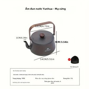 Mountainhiker | MOUNTAINHIKER Di Động Hợp Kim Nhôm Cắm Trại Ấm Trà Có Tay Cầm Bằng Gỗ Ấm Siêu Tốc Ngoài Trời Dành Cho Đi Bộ Đường Dài Mang Trang Bị Sau Lưng Đun Nước
