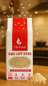 Gạo Lứt ST25 VJA Thượng hạng - Túi 1kg - Giá Sỉ Date mới
