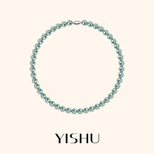 YISHU | Elegant Niche Green Peacock Pearl Necklace