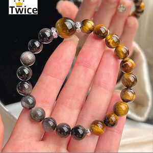 限量情侣能量手链】Gelang Pasangan EKSKLUSIF ✨ 黑曜石 + 虎眼石 双倍守护!防小人招财 | 情侣同款 LUCKY BRACELET for LOVE & WEALTH (Buy 1 Get 1 Promotion!)**