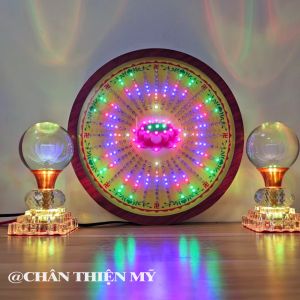 Hào Quang Led 32 Chương Trình Hoa Sen Đèn Trang Trí Bàn Thờ Treo CùngTượng Phật HQ-32CT-03