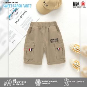 Celana Pendek Cargo Anak Laki Laki Little Hero Usia 2-8 Tahun