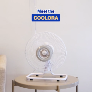 Astron COOLORA 10 Banana Blade | Compact Floor Fan | Small + Powerful | Energy Saver