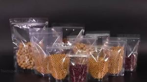 50/100 Chiếc Túi Dây Kéo Trong Suốt Có Thể Tái Sử Dụng Bảo Quản Kẹo Pasta Gia Vị Tiệc Sinh Nhật Quà Tặng Giáng Sinh Bao Bì Hàng Rào Cao Cấp PET + PE