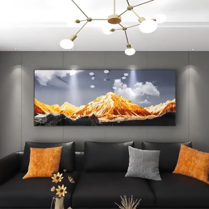 Elegant Landscape Canvas Art Decor frame aesthetics Wall decor Bedroom Mural Horizontal Hanging Painting with Al alloy frame