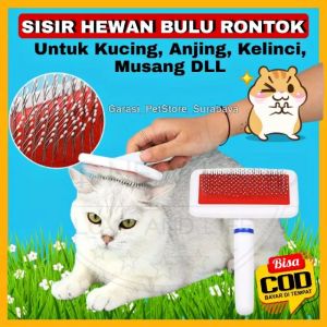 GPSS- Sisir Kawat Sisir Bulu Kucing Anjing Kelinci Sisir Bulu Rontok Kucing Sikat Bulu Kucing Anjing