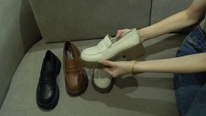 Small Leather Shoes Womens Thin Japanese Jk Shoes Thick Soles Mary Jane Shoes Lucky Shoes