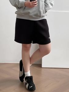 dangerouspeople | Cotton Texture Logo Print Loose Fashionable Shorts