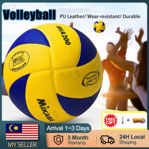 Volleyball Bola Voli Size 5 Soft PU Mikasa Official Ball MVA 200 330 with Needle Net Bola Tampar Kulit Tahan 排球